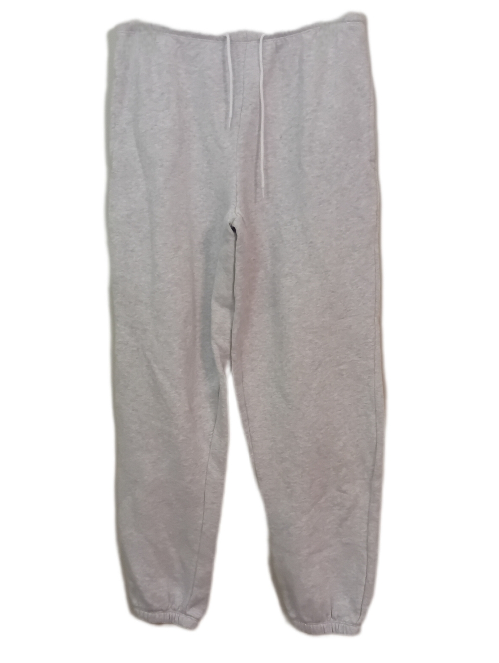Women's Light Gray Fleece Sweatpants - Casual Drawstring Joggers